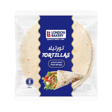 London Bakery Tortillas Plain Wraps 20cm 320g