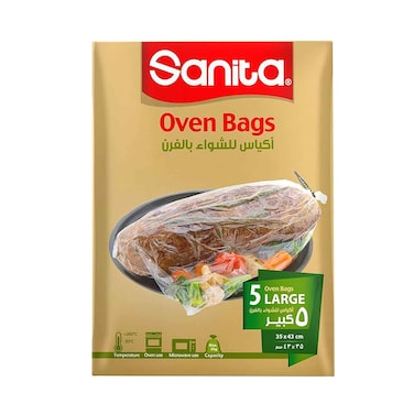 أكياس فرن سانيتا كبيرة 35 × 43 سم، 5 أكياس