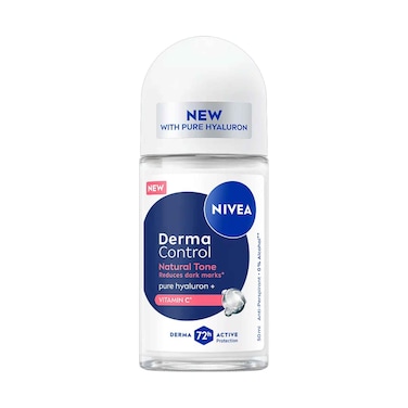Nivea Derma Control Defend Natural Tone Pure Hyaluron With Vitamin C Roll On 50ml