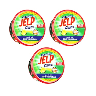 Jelp Cleans Anti-bacterial Dish Wash Bar 500gx3 Pieces