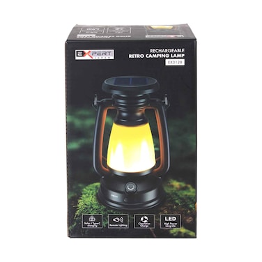 مصباح تخييم قابل لإعادة الشحن مزود بلوحة شمسية Ex3