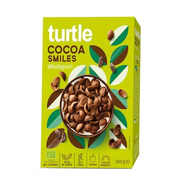 Turtle Organic Cocoa Smiles Whole Grain 300g