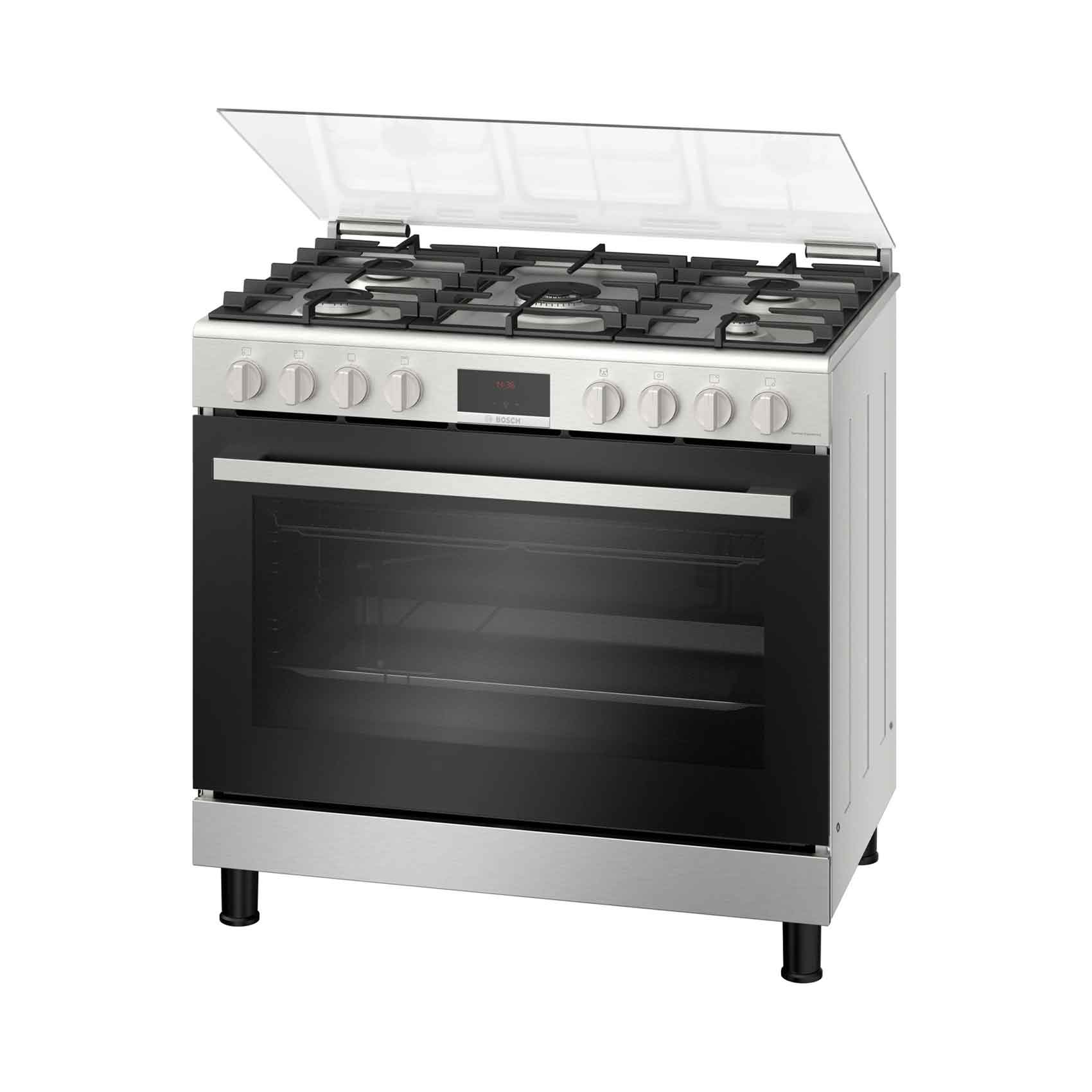 Bosch Gas Cooker Freestanding 5 Burner Series 6 HGP3ISW50M 90x60cm Stainless Steel
