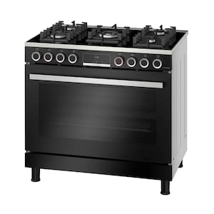 Bosch Gas Cooker Freestanding 5 Burner Series 8 HJYGGXV60M 90x60cm Black 5 Year Warranty