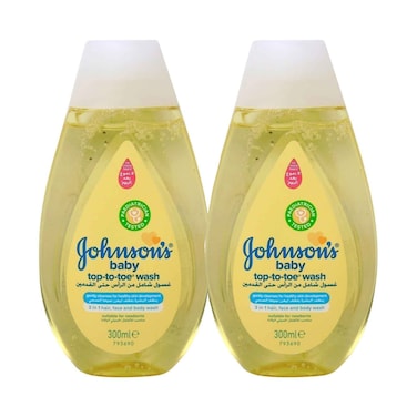 Johnson's Baby Top To Toe Wash 3in1 Hair, Face &amp; Body Wash 300mlx2 Pieces