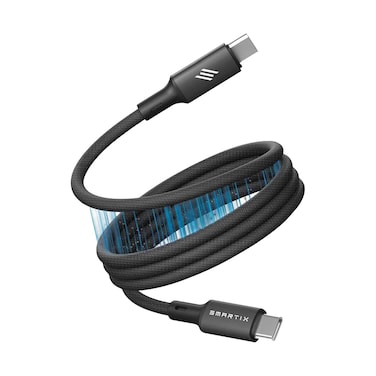 Smartix Braided Magnetic Cable Premium C to C 100W Black