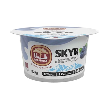 Baladna Skyr Icelandic Style Blueberry Flavoured Yoghurt 150g