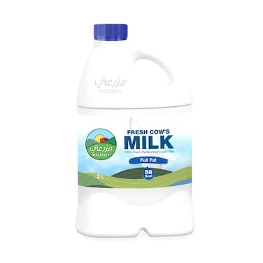 Mazzraty Fresh Full Fat Fresh Cow&rsquo;s Milk 2l