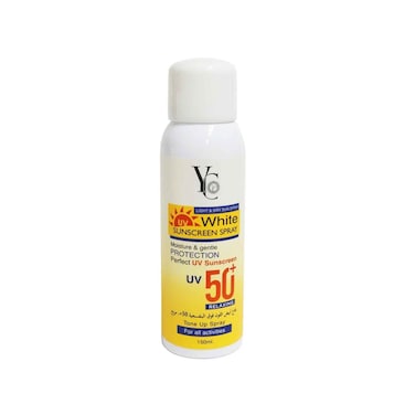 YC Light &amp; Dry White Sunscreen Spray, Moisture &amp; Gentle With UV Sunscreen 50+ For All Activities 150ml