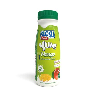 Raw'a Yum Flavored Yogurt Drink Mango, Low Fat 200ml