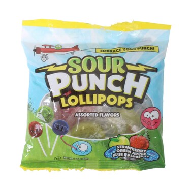 مصاصات بنكهة حامضة متنوعة 85 غرام