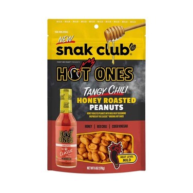 Snak Club Hot Ones Tangy Chili Honey Roasted Peanuts 170g
