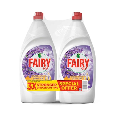 Fairy Dishwashing Liquid Refreshing Lavender With Touch Of Vitamin E 600mlx2 Pieces