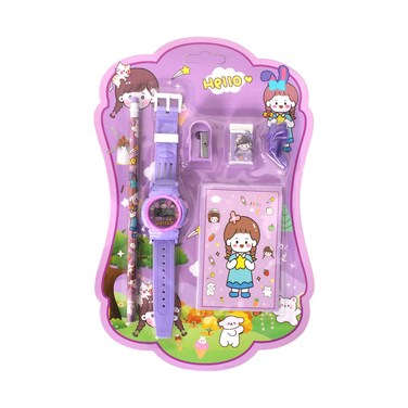 Sweet Kitty Pencil &amp; Watch Eraser Set