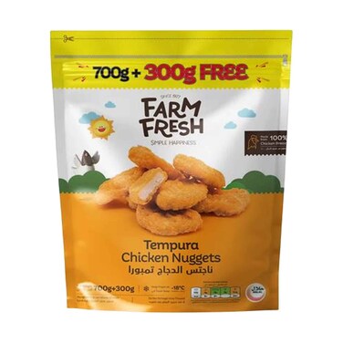 Farm Fresh Frozen Tempura Chicken Nuggets 700g+300g