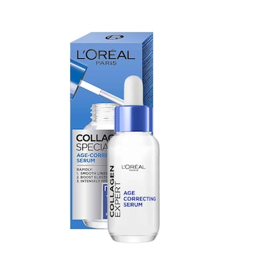 سيروم لوريال باريس كولاجين إكسبرت لتصحيح علامات التقدم في السن مع الجلسرين + مستخلصات ببتيد الكولاجين 30 مل