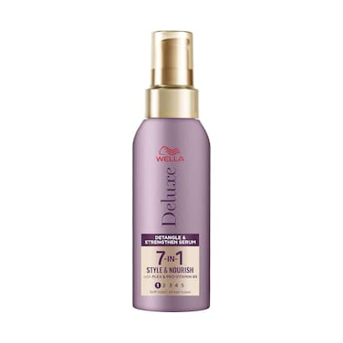 Wella Deluxe Detangle &amp; Strengthen Serum 7 In 1 Style &amp; Nourish With Plex &amp; Pro-Vitamin B5, Soft Hold For All Hair Type 100ml