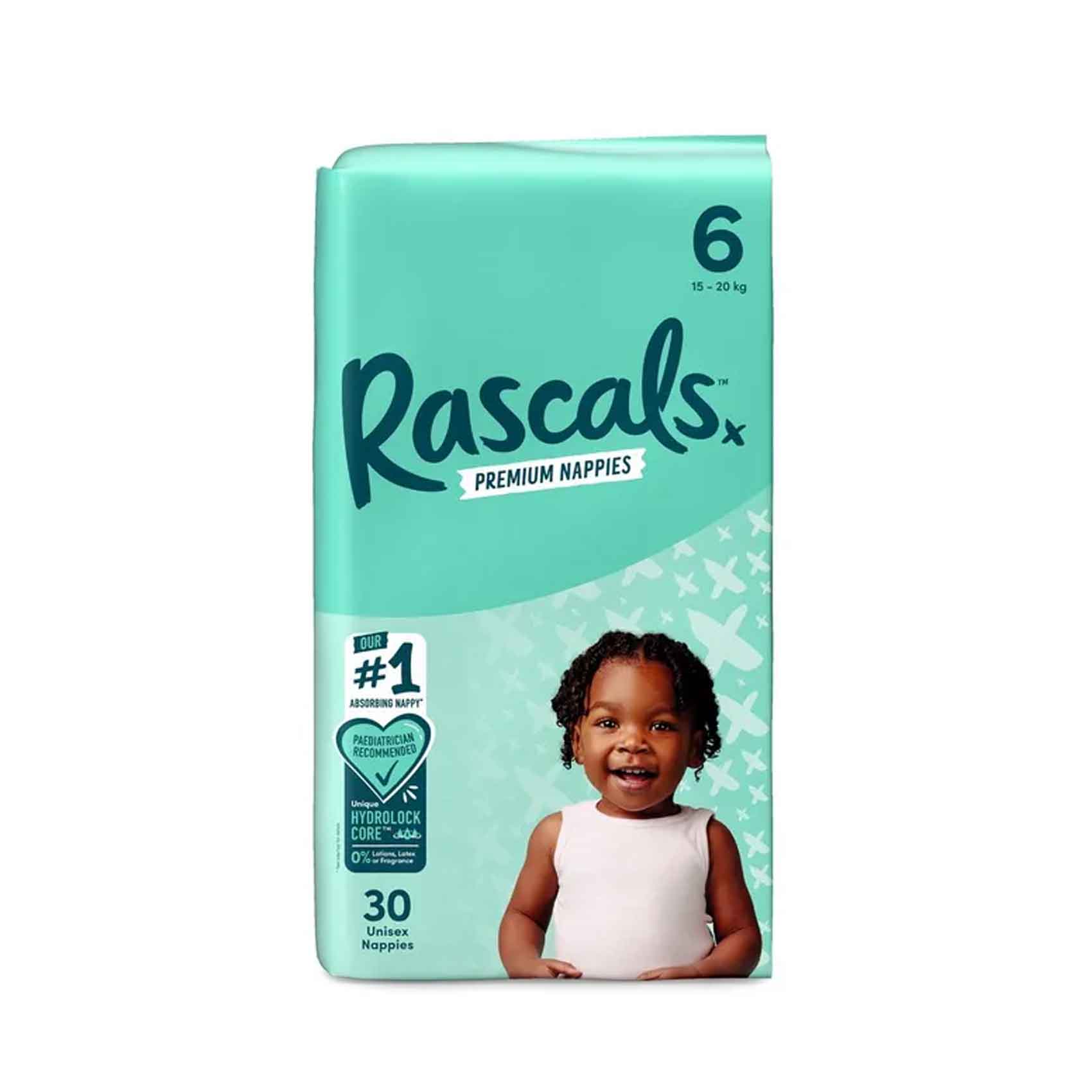 Buy Rascals Premium Nappies Size 6, 15-20kg 30 Pieces Online