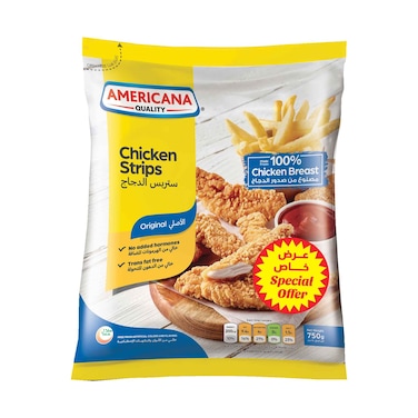 Americana Frozen Breaded Chicken Strips 750g