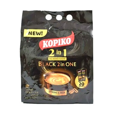 Kopiko Black 2 in 1 Instant Coffee Mix 10gx20 Pieces