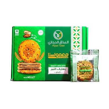 بسكويت رهايف بالتمر والدخن بنكهة حجازي 450 غرام