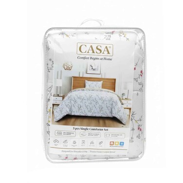 طقم لحاف كاسا، 3 قطع، مقاس مفرد T-331D