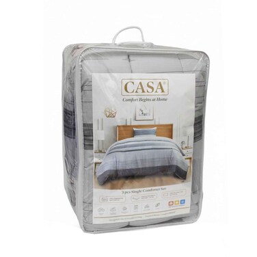 طقم لحاف CASA مكون من 3 قطع، مقاس فردي T-334D