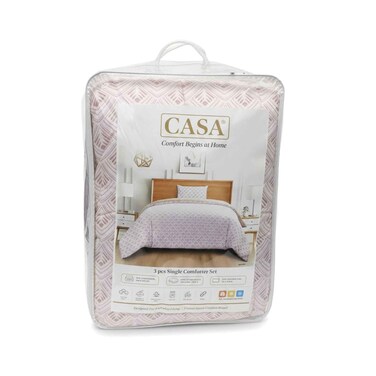 طقم لحاف كاسا، 3 قطع، مقاس مفرد T-35BD