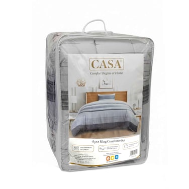طقم لحاف CASA مكون من 4 قطع، مقاس كينج T-334D