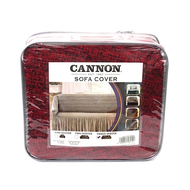 Cannon Sofa Cover Three Seater Burgundy