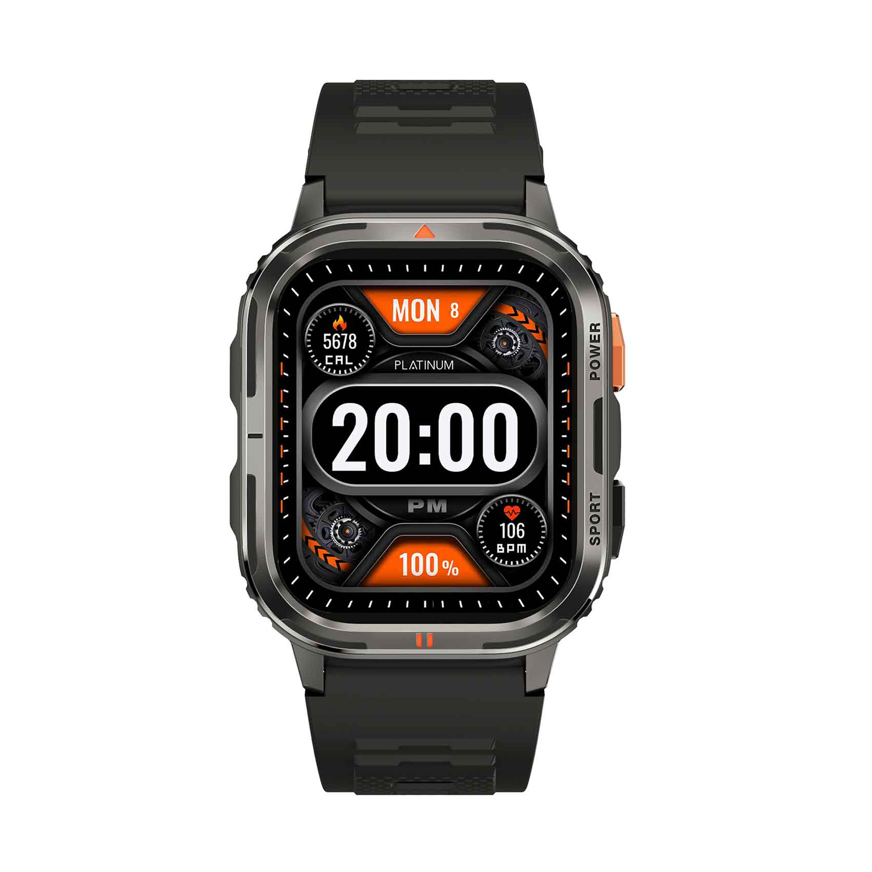 Platinum Smartwatch Hale U2 with BT Calling P-SWHALEU2GM Gun Metal