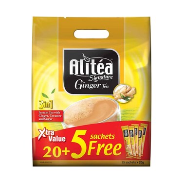 AliTea 3 in 1 Ginger Tea Xtra Value Pack 20gx25 Pieces