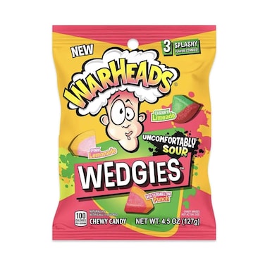 حلوى وارهيدز الحامضة غير المريحة بنكهات متنوعة قابلة للمضغ 127 غرام