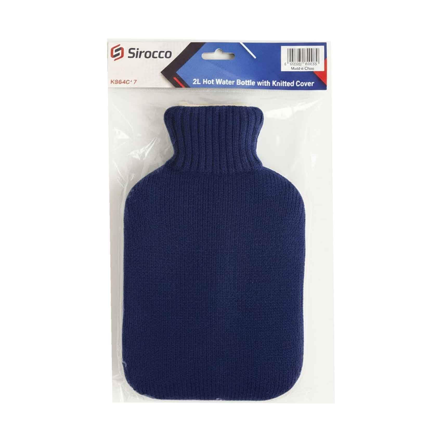 Sirocco Hot Water Bag With Knitted Cover Assorted 2l