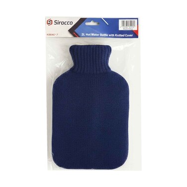 Sirocco Hot Water Bag With Knitted Cover Assorted 2l