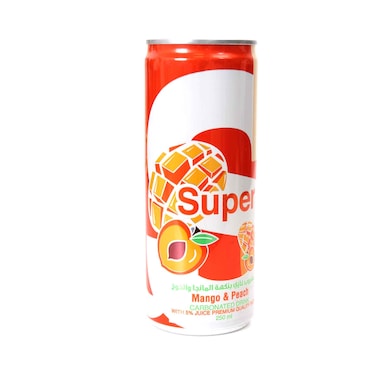 Super Fizzy Carbonated Drinks Mango &amp; Peach 250ml
