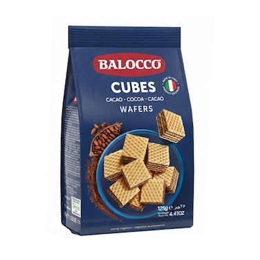 Balocco Wafers Cubes With Cacao Flavour 125g