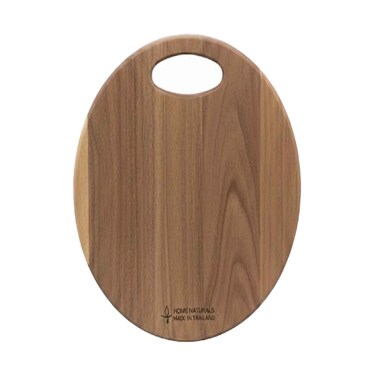 Royal Blue Oval Shape Wooden Cutting Board 31X24X1.5cm