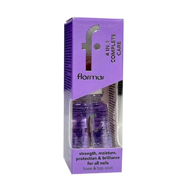 Flormar 4 In 1 Complete Care Base &amp; Top Coat, Strength, Moisture, Protection &amp; Brilliance For All Nails 11ml