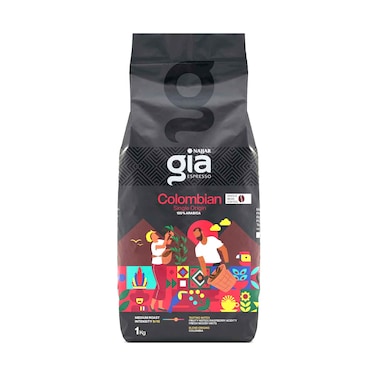 قهوة كافيه جيا نجار إسبريسو كولومبية متوسطة التحميص، 1 كجم