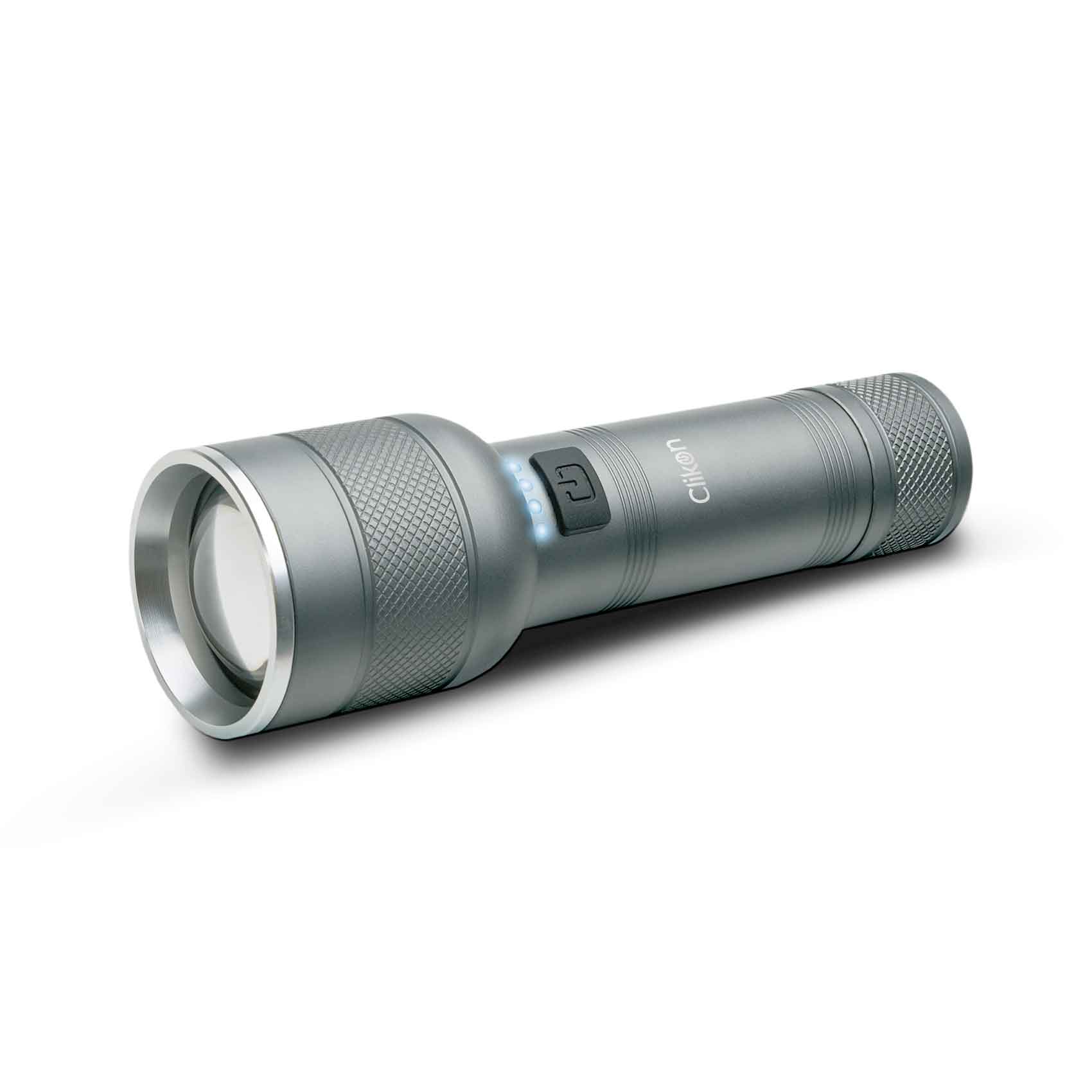 Clikon Zoom In & Out Flash Light 10watts, 1500Mah Battery