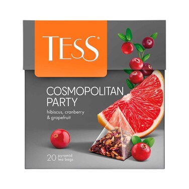 Tess Cosmopolitan Party 20 Pyramid Tea Bags