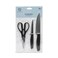 Royal Blue Kitchen Knife Set With Chef Knife 16cm, Utility Knife 11cm, Scissor YJ345