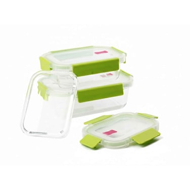 Gitco Glass Container Set Assorted 3 Pieces