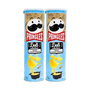 رقائق بطاطس برينجلز دِلي سيليكشن بنكهة فوندو الجبن السويسري 200 جم × 2