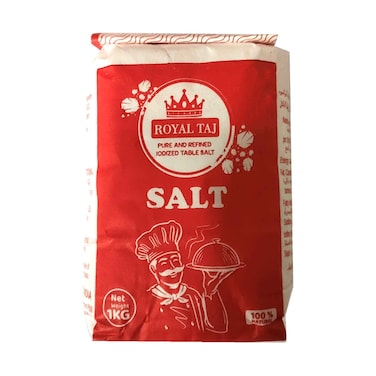 Royal Taj Pure &amp; Refined  Iodized Table Salt 1Kg