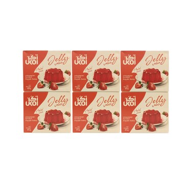 Ukol Jelly With Strawberry Flavour 85gx6 Pieces
