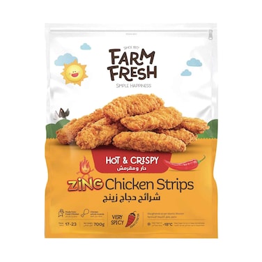 Farm Fresh Zing Chicken Strips Hot &amp; Crispy 700g