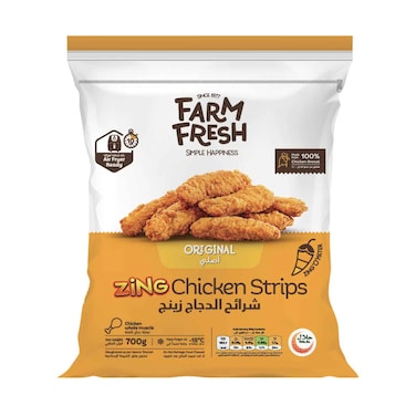 Farm Fresh Frozen Original Zing Chicken Strips 700g