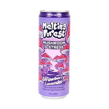 Melting Forest Mushroom D-Stress Sparkling Adaptogenic Drink With Strawberry Lavender 355ml